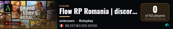 Flow RP Romania | discord.gg/flowro live status badge