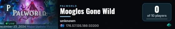 Moogles Gone Wild live status badge