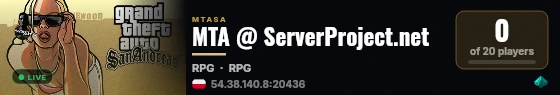 MTA @ ServerProject.net live status badge