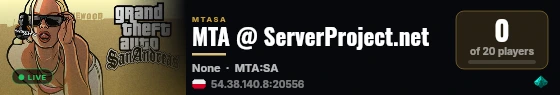 MTA @ ServerProject.net live status badge