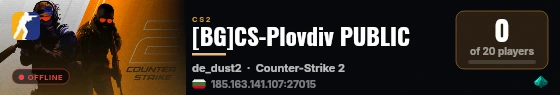 [BG]CS-Plovdiv PUBLIC live status badge