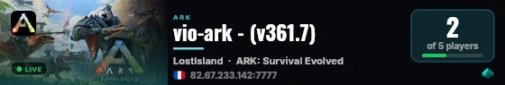 vio-ark - (v361.7) live status badge