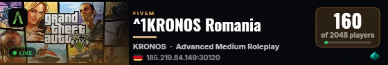 ^1KRONOS Romania live status badge