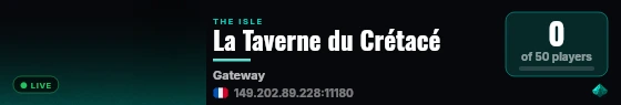 La Taverne du Crétacé live status badge