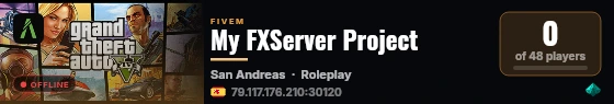 My FXServer Project live status badge