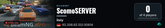 ScomoSERVER live status badge