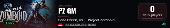 PZ GM live status badge
