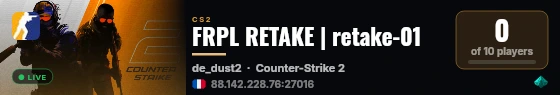 FRPL RETAKE | retake-01 live status badge