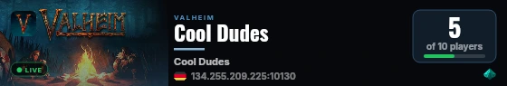 Cool Dudes live status badge
