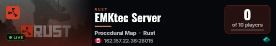EMKtec Server live status badge