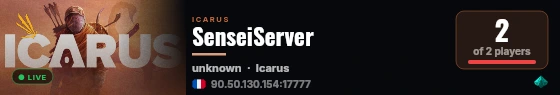 SenseiServer live status badge