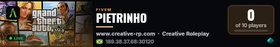 PIETRINHO live status badge