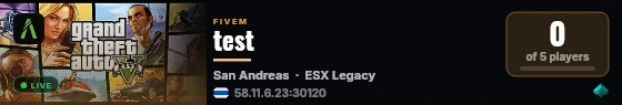 test live status badge