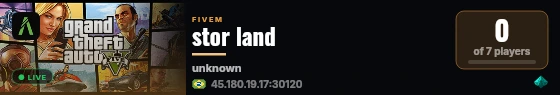 stor land live status badge