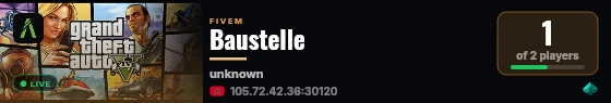 Baustelle live status badge