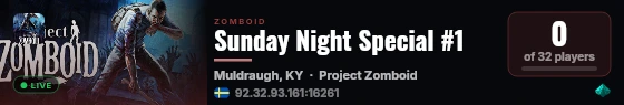 Sunday Night Special #1 live status badge