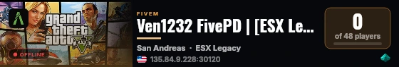 Ven1232 FivePD | [ESX Legacy] live status badge