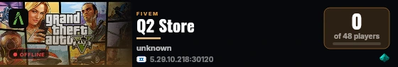 Q2 Store live status badge