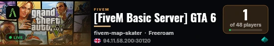 [FiveM Basic Server] GTA 6 live status badge