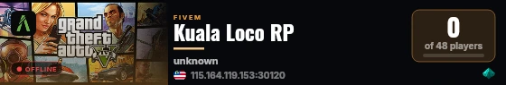 Kuala Loco RP live status badge