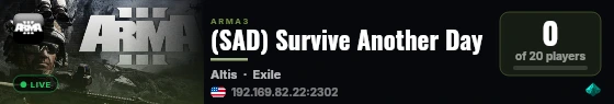 (SAD) Survive Another Day live status badge