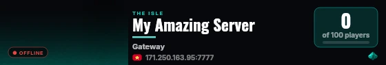 My Amazing Server live status badge