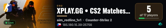XPLAY.GG • CS2 Matches #1217 live status badge