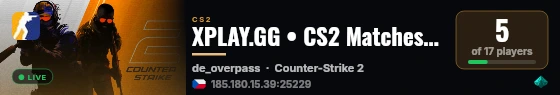 XPLAY.GG • CS2 Matches #574 live status badge
