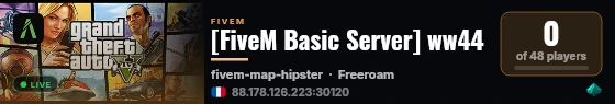 [FiveM Basic Server] ww44 live status badge