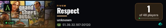 Respect  live status badge
