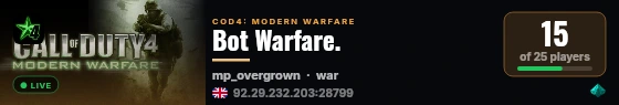 Bot Warfare. live status badge