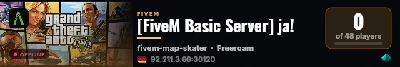 [FiveM Basic Server] ja! live status badge