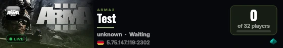 Test live status badge