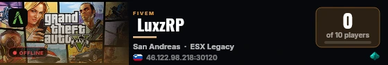  LuxzRP live status badge