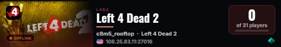 Left 4 Dead 2 live status badge
