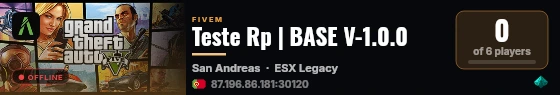 Teste Rp | BASE V-1.0.0 live status badge