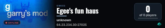Egee's fun haus live status badge