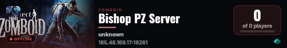 Bishop PZ Server live status badge