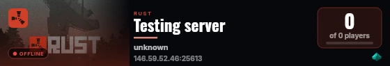 Testing server live status badge
