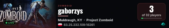 gaborzys live status badge
