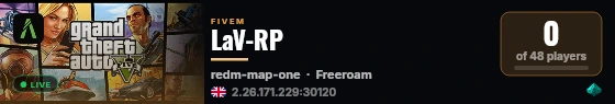 LaV-RP live status badge