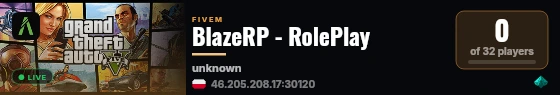 BlazeRP - RolePlay live status badge
