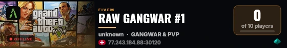 RAW GANGWAR #1 live status badge