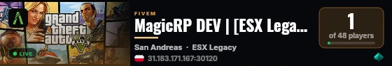 MagicRP DEV | [ESX Legacy] live status badge