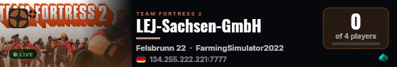 LEJ-Sachsen-GmbH live status badge