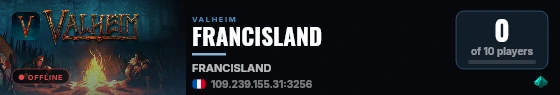 FRANCISLAND live status badge
