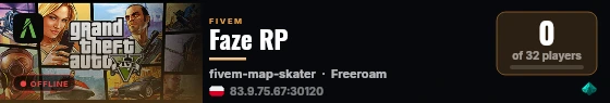 Faze RP live status badge