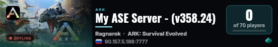 My ASE Server - (v358.24) live status badge
