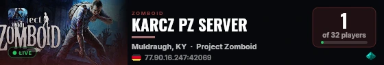 KARCZ PZ SERVER live status badge