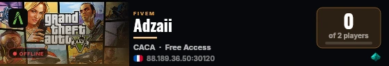 Adzaii live status badge
